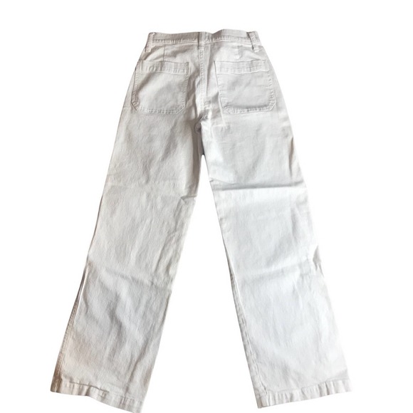 J. Crew TALL Slim Wide Leg Jeans in Khaki Stripe - Size 25 - Originally $129 - Picture 5 of 6
